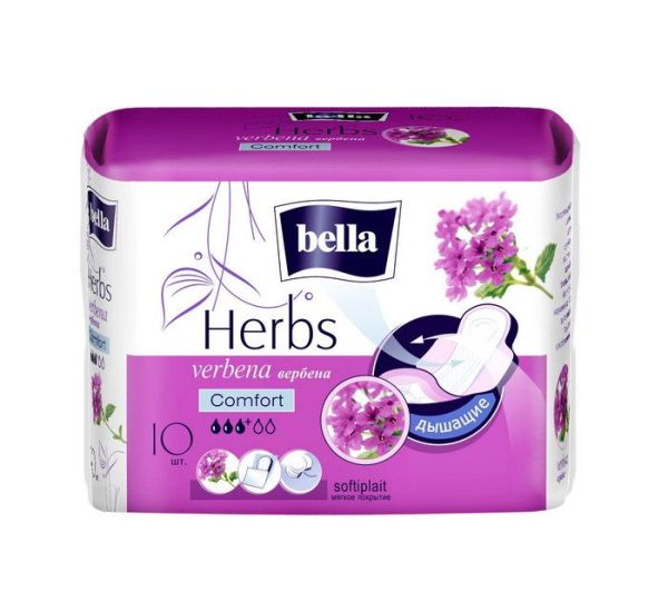 Изображение товара Bella Herbs verbena softiplait Прокладки женские гигиенические 10 шт Bella Herbs verbena softiplait Прокладки женские гигиенические 10 шт фотография