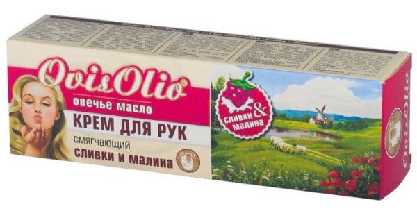 Изображение товара Овечье масло крем для рук смягчающий сливки и малина 70 г Овечье масло крем для рук смягчающий сливки и малина 70 г фотография