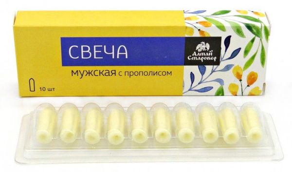 Изображение товара Свечи мужские с прополисом Алтай-Старовер 22г Свечи мужские с прополисом Алтай-Старовер 22г фотография